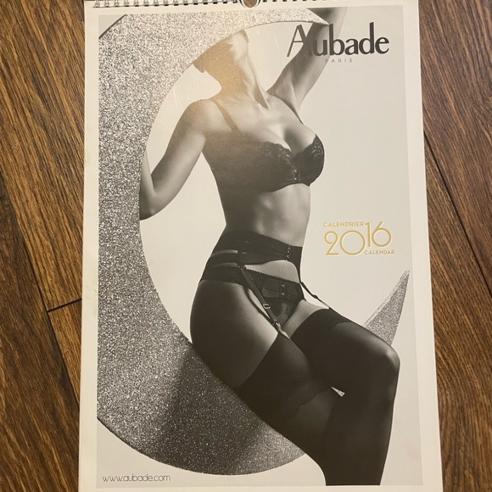 Rare Aubade Paris Lingerie Calendar 2016 Collectors French Lace Photography b&w
